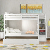 Bellemave® Twin Szie Bunk Bed with Trundle and Storage Stairs - Bellemave